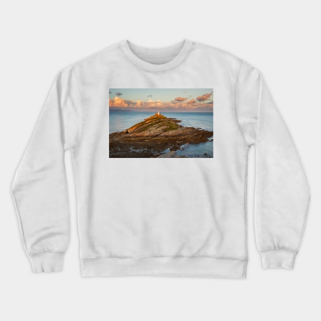 Mumbles Liighthouse, Swansea Crewneck Sweatshirt by dasantillo